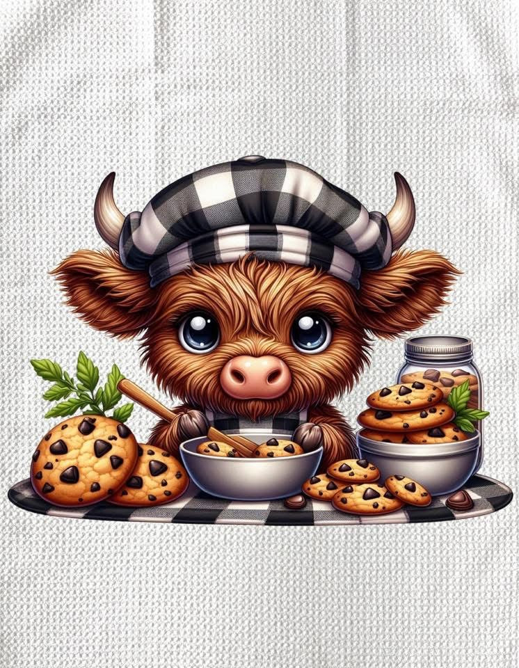 TOWELS - HIGHLAND COW BAKING BOWL