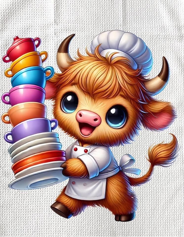 Towels - HIGHLAND COW CHEF