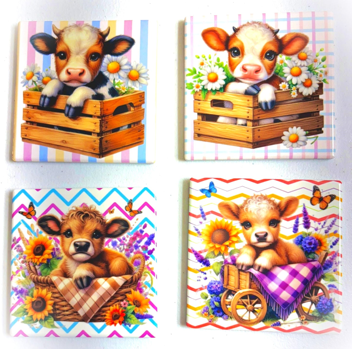 Coasters 4/pk - Highland Cow
