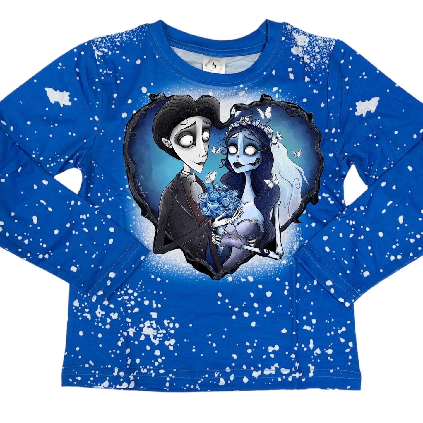 Long Sleeve Shirt Faux Bleached - Halloween