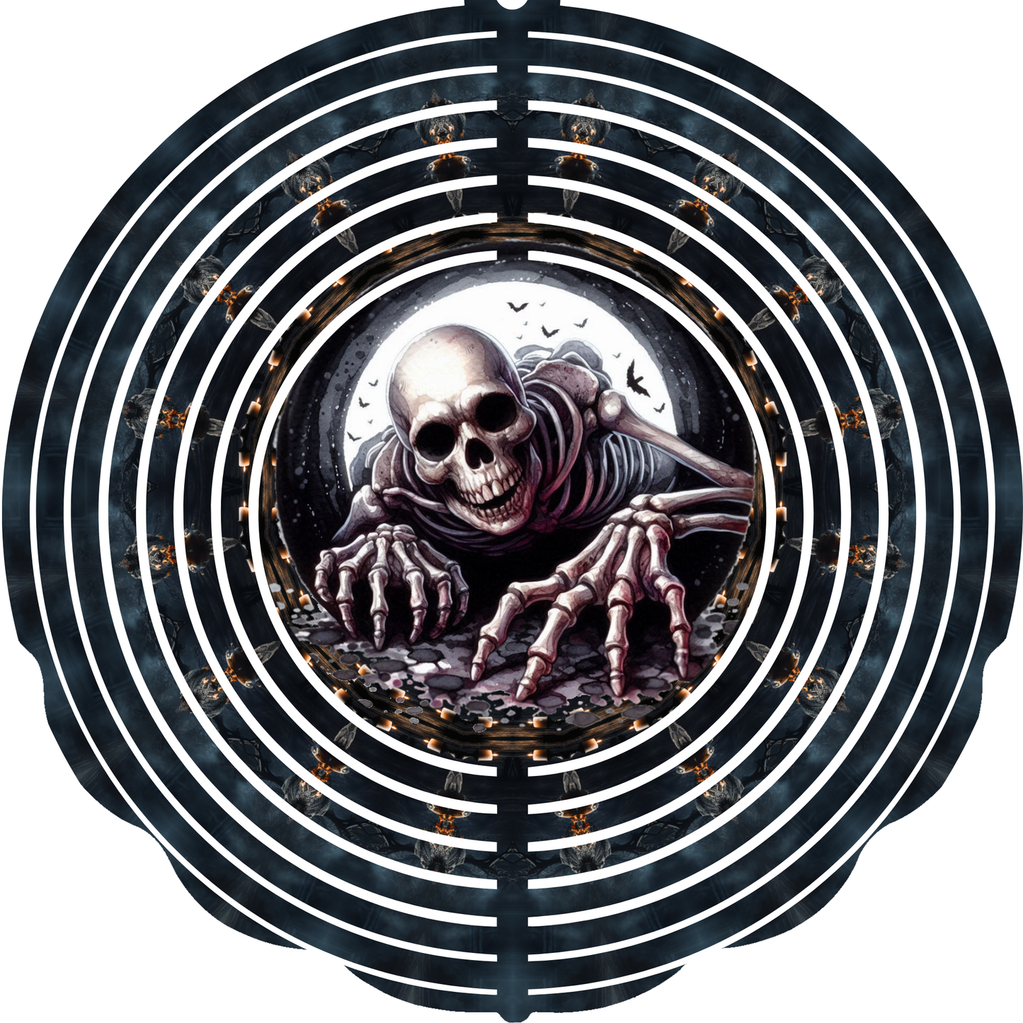 WIND SPINNER - HALLOWEEN SKELETON CRAWLING