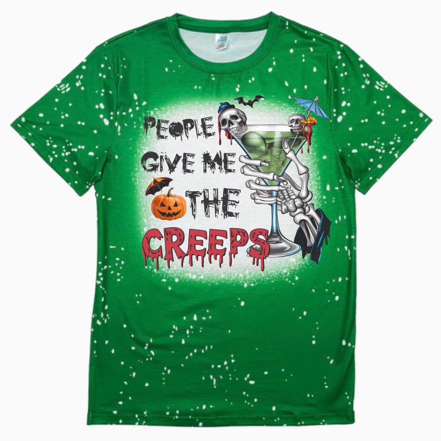 T-Shirts Faux Bleached - HALLOWEEN PEOPLE CREEPS