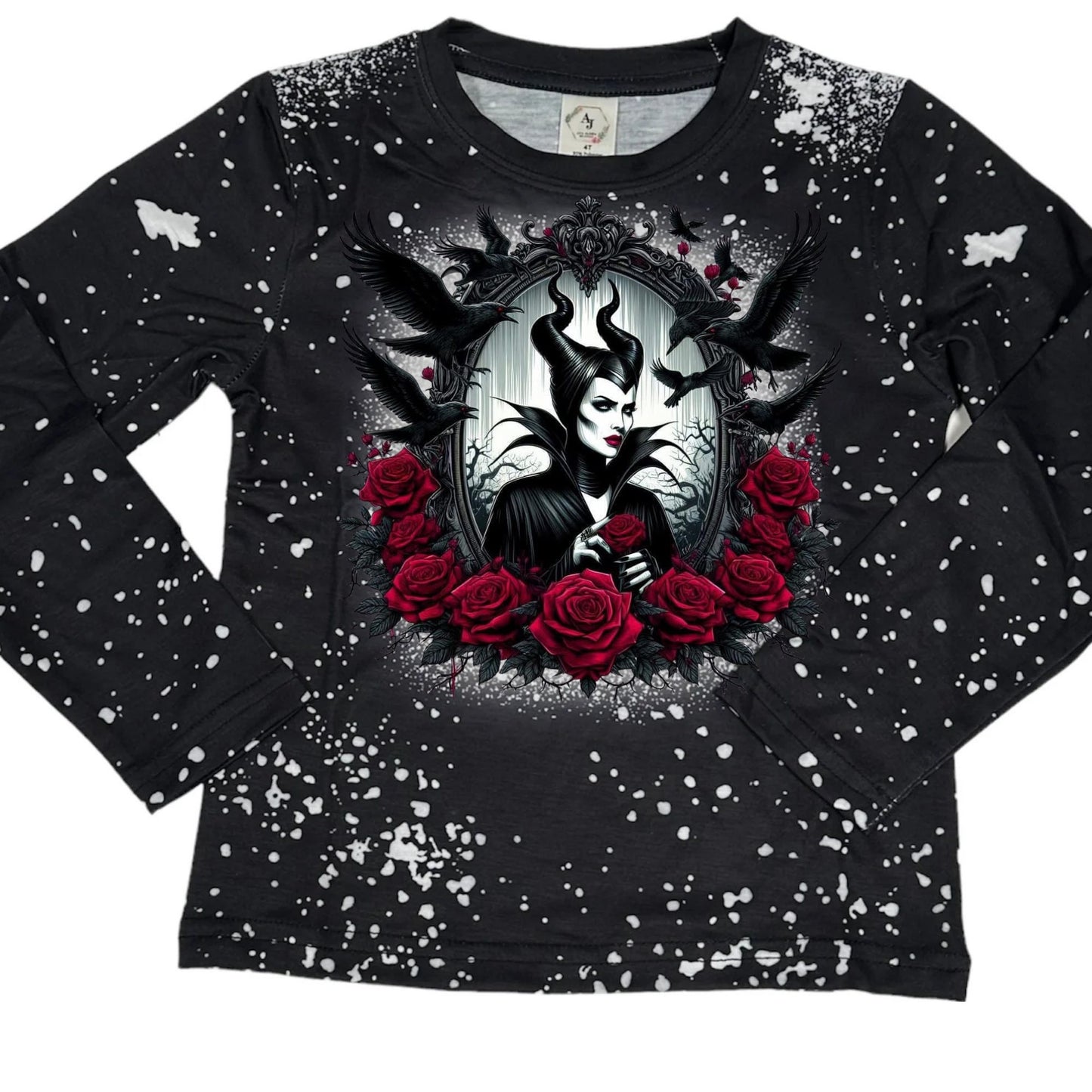 Long Sleeve Shirt Faux Bleached - Halloween