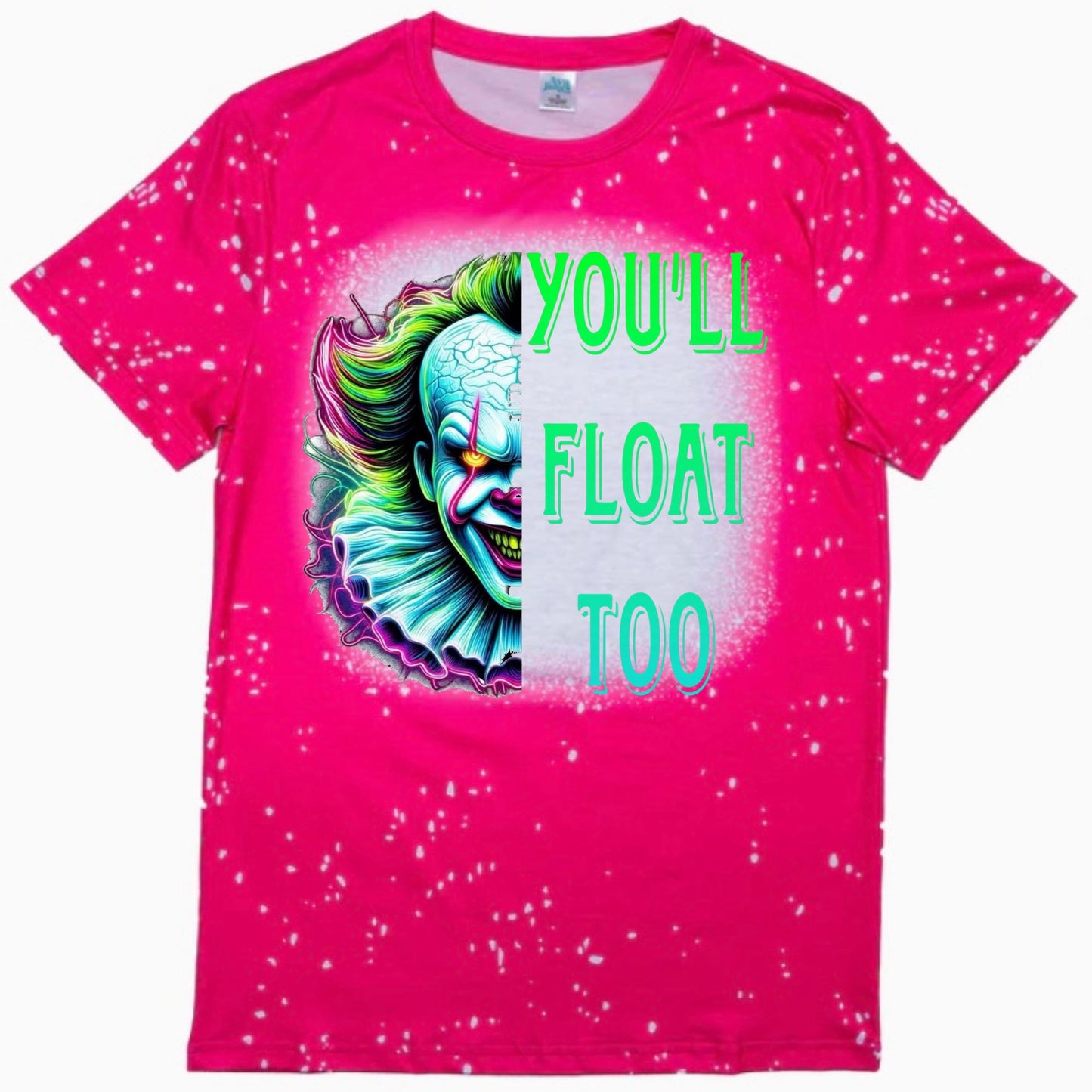 T-Shirts Faux Bleached - HALLOWEEN YOU'LL FLOAT TOO