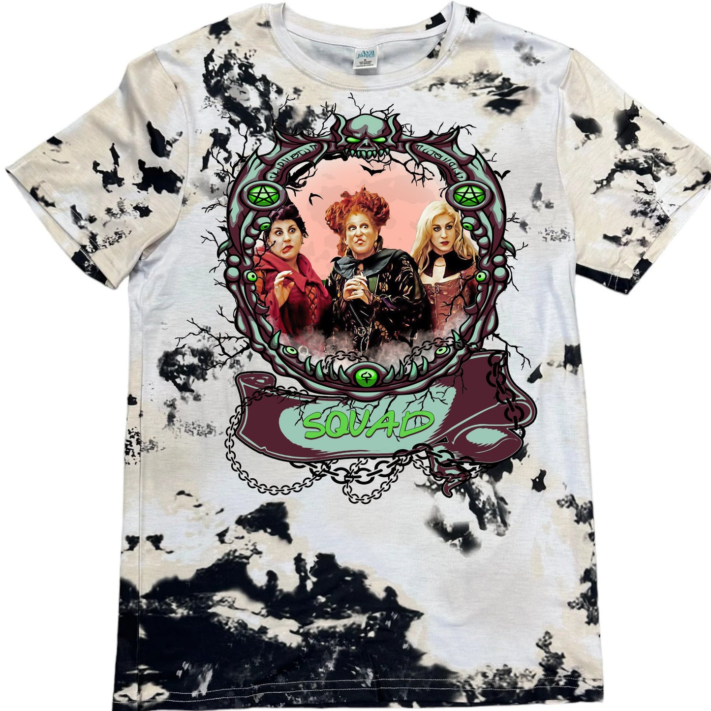 T-Shirts Faux Bleached Patterns - Halloween