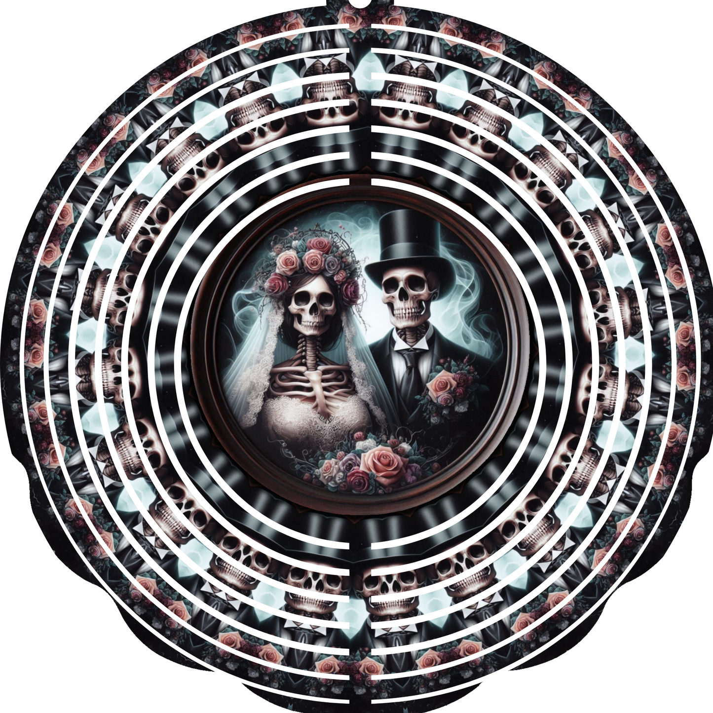 WIND SPINNER - HALLOWEEN SKELETON WEDDING