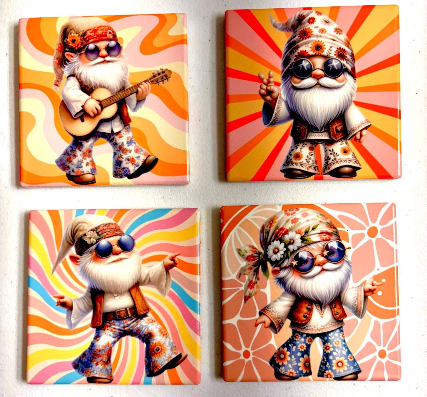 COASTERS 4/pk - GNOME HIPPIE