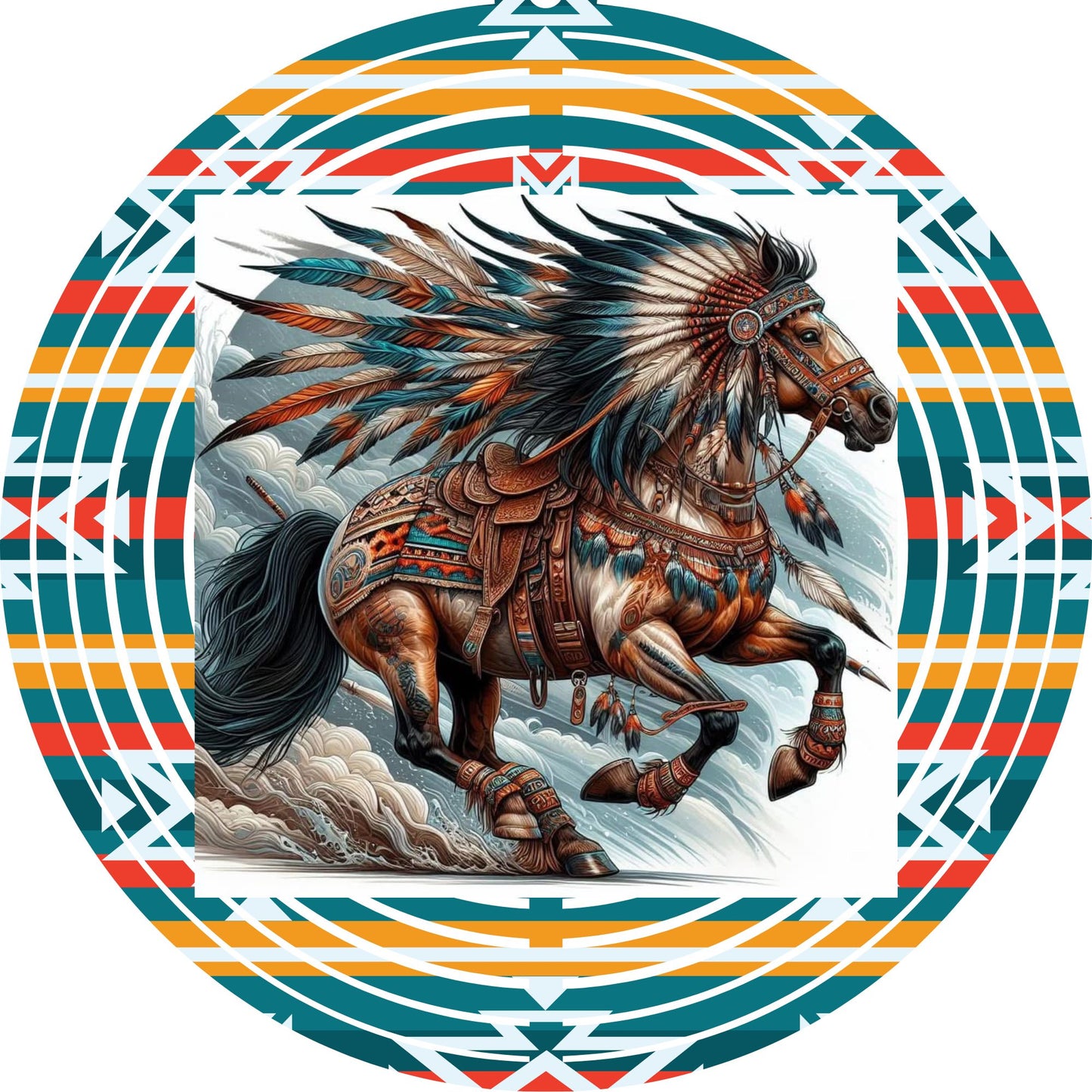 WIND SPINNER - HORSE NATIVE HEADDRESS