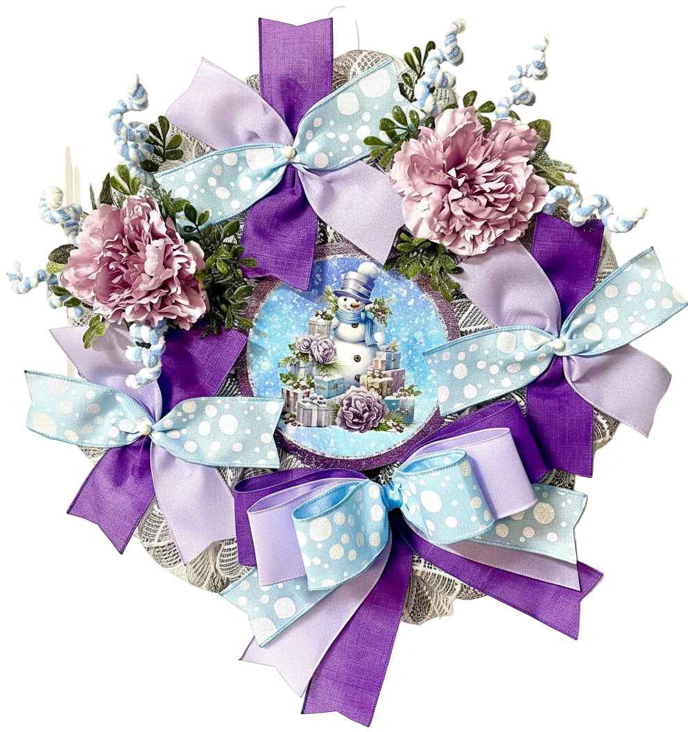 WREATH WINTER - SNOWMAN PRESENTS
