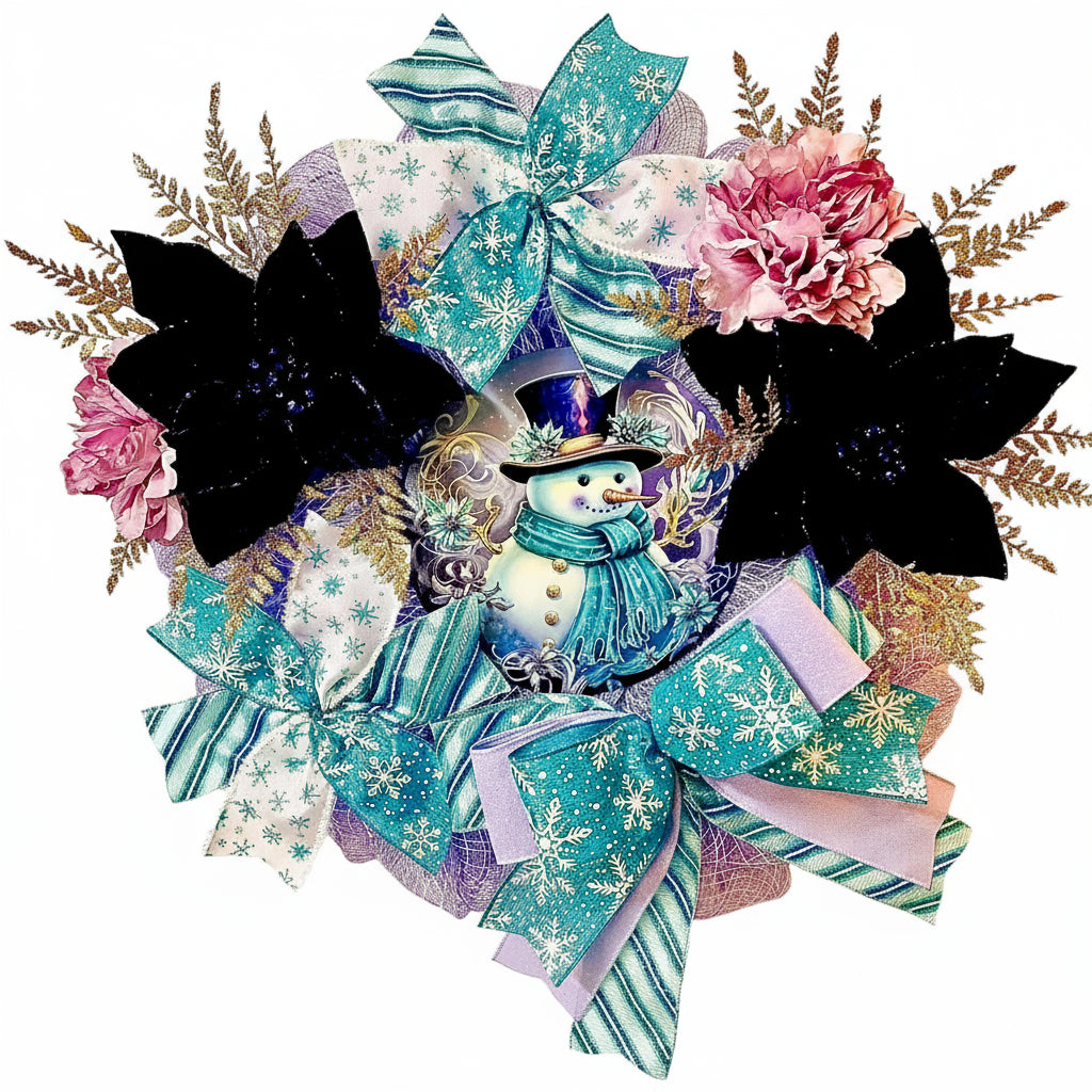 Winter - Purple & Blue Snowman - 18 inches