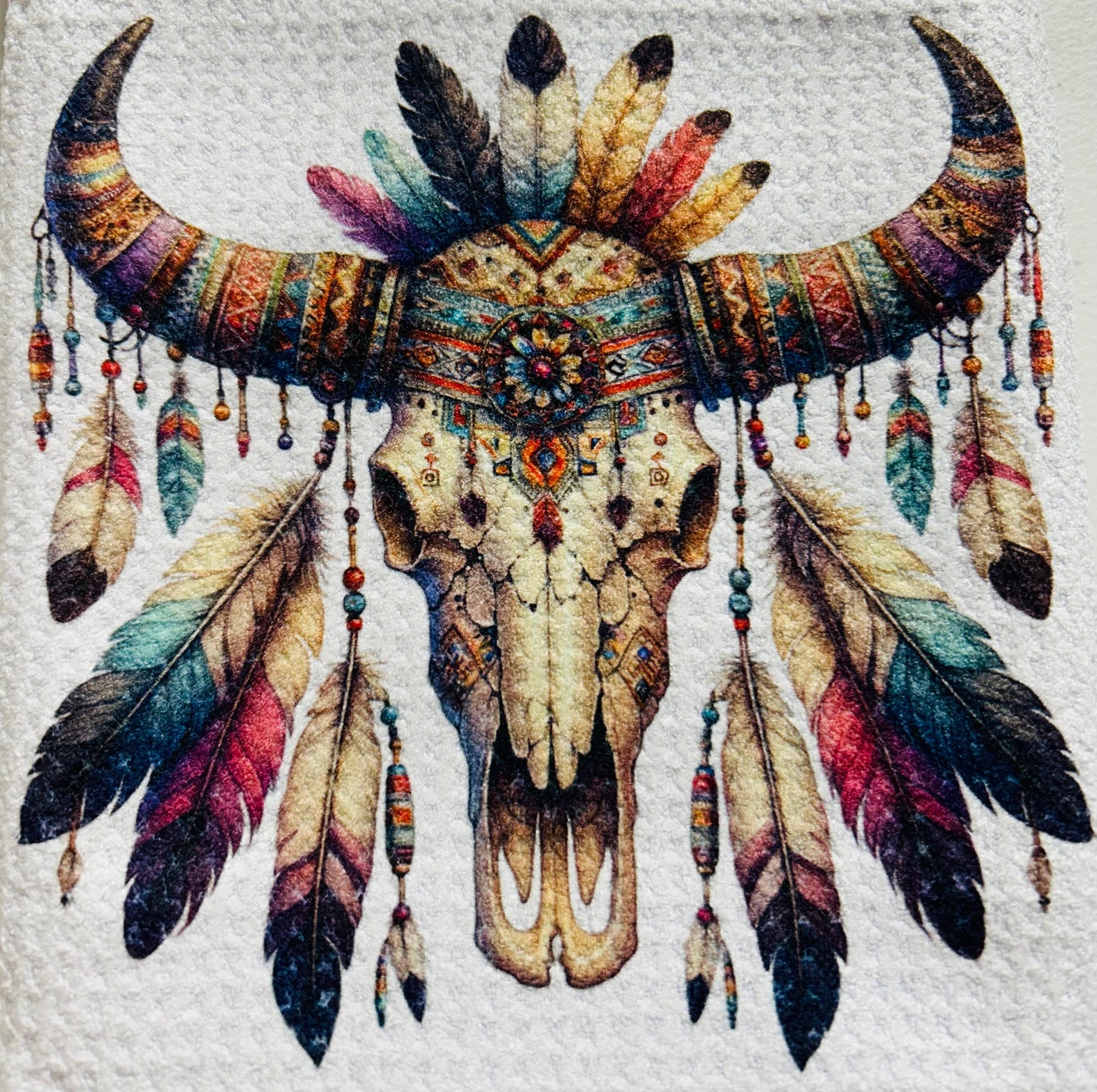 TOWELS - SOUTHWEST SKULLS RAINBOW