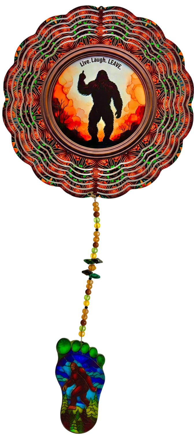 WIND SPINNER - BIGFOOT LIVE LAUGH LEAVE