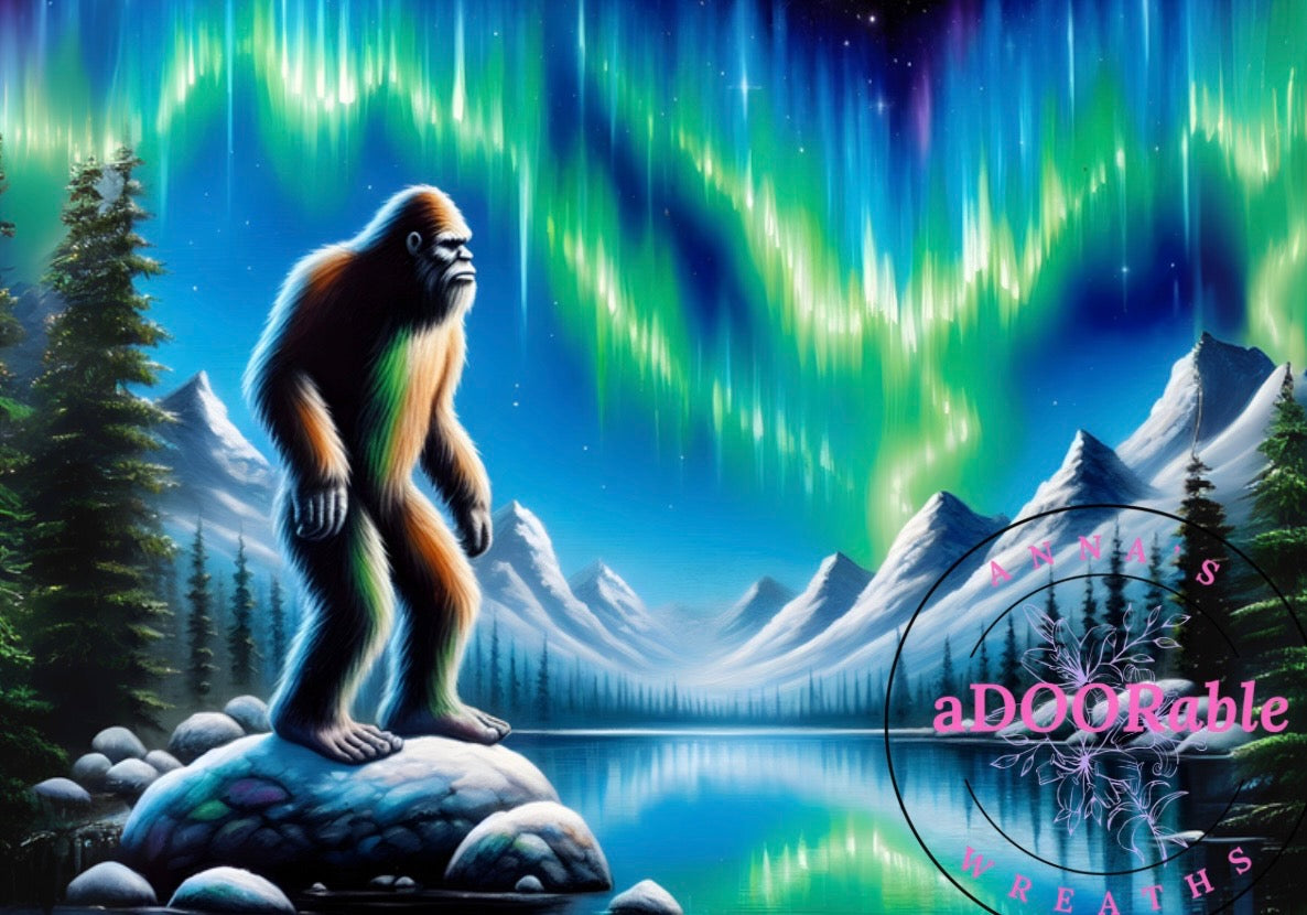 Tempered Glass Cutting Board Bigfoot Northern Lights