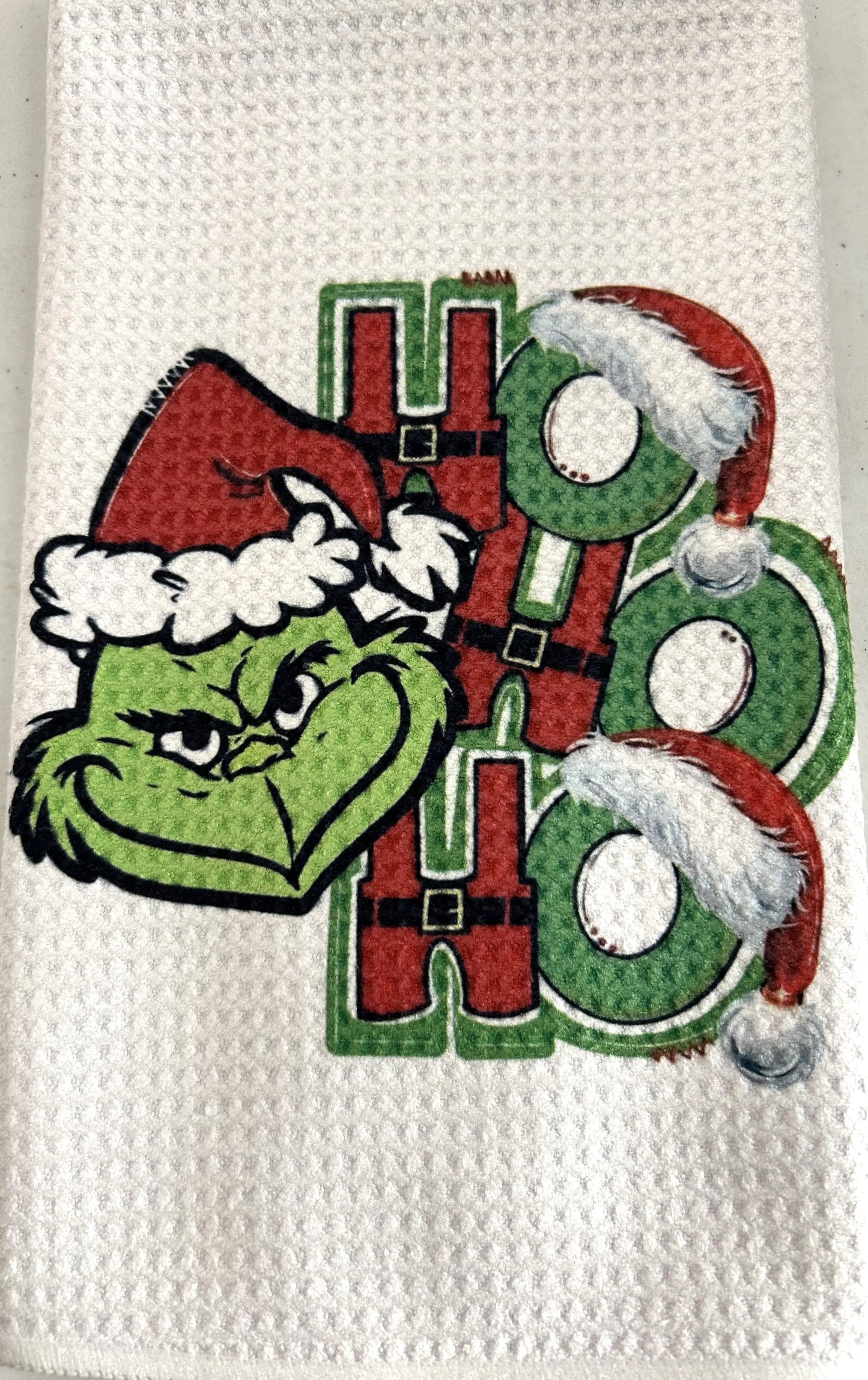 TOWELS - CHRISTMAS GRINCH HO HO HO