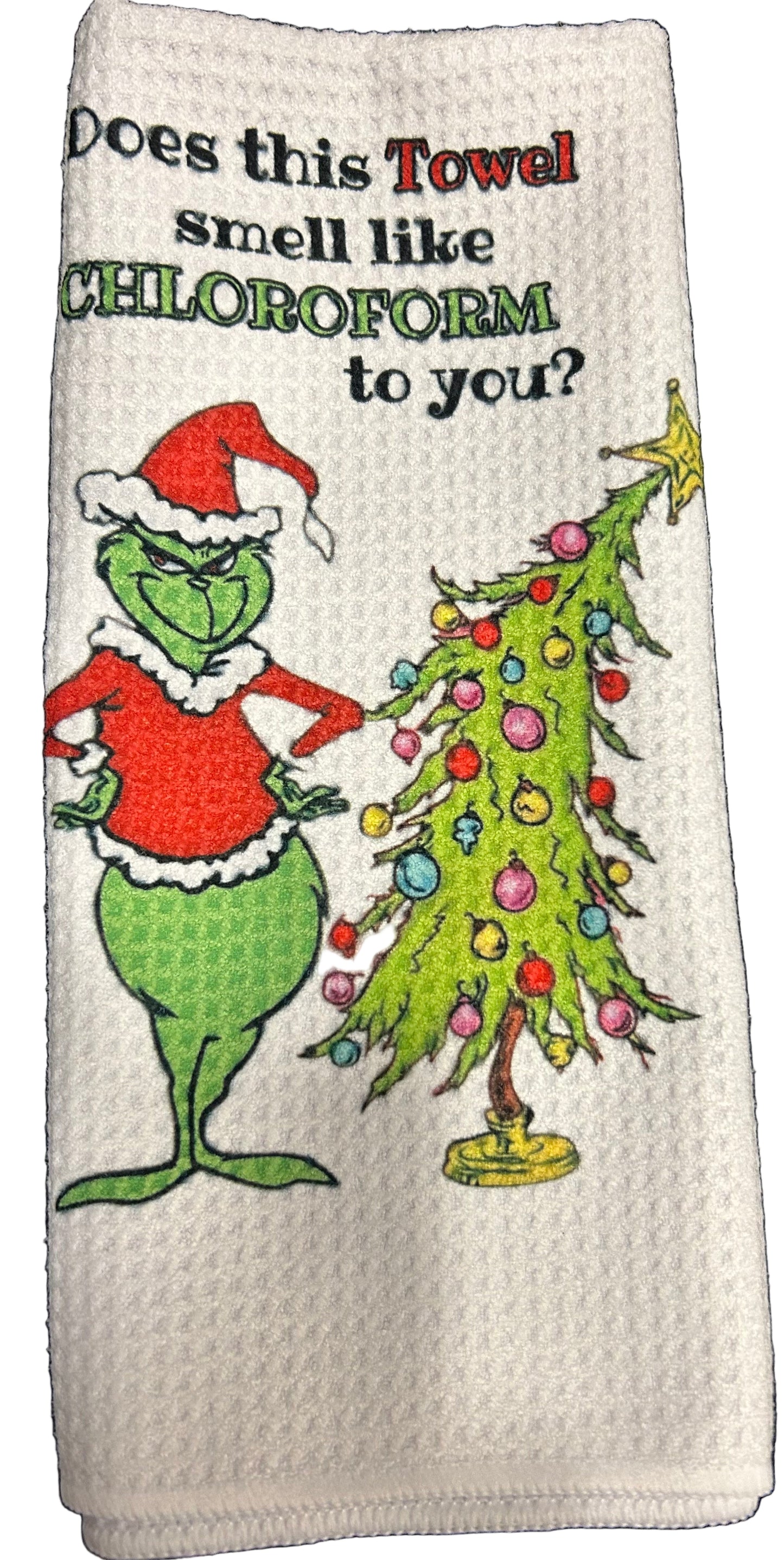 TOWELS - CHRISTMAS GRINCH CHOLORFORM