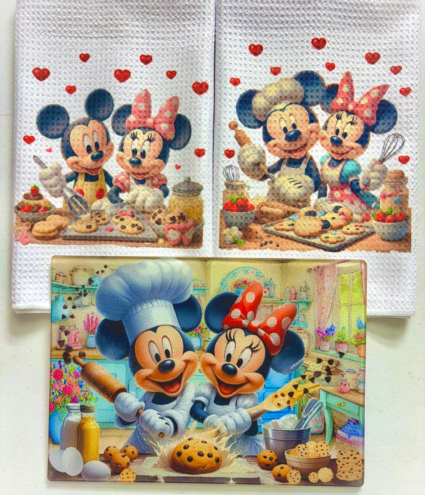 KITCHEN SET - CARTOON CHARACTER MOUSE HEARTS (3 PIECE)