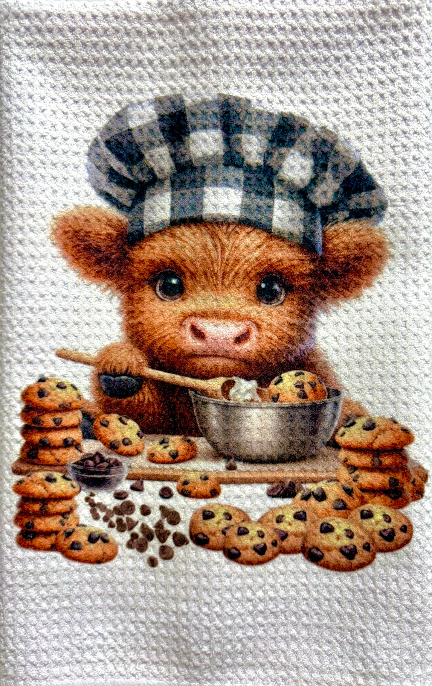 TOWELS - HIGHLAND COW BAKING COOKIES