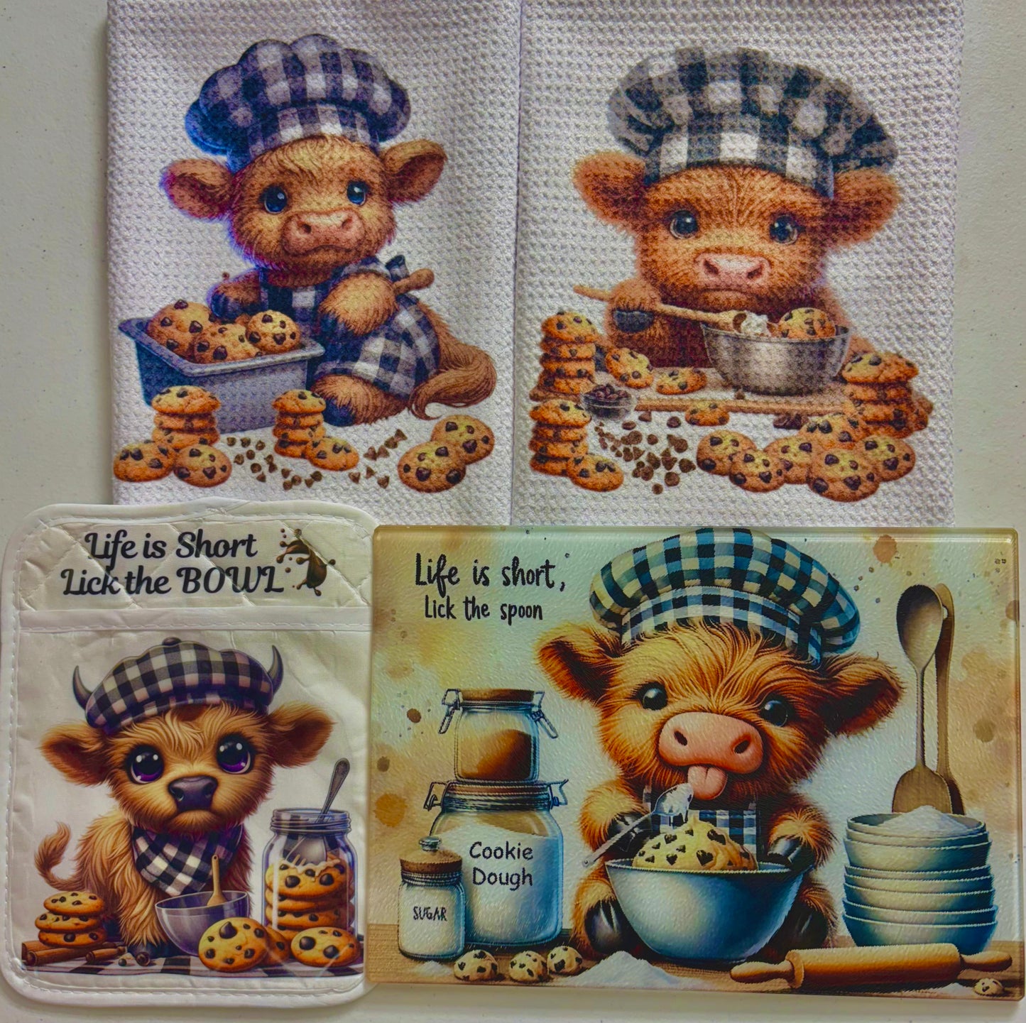 KITCHEN SET - HIGHLAND COW BAKER (4 PIECE)