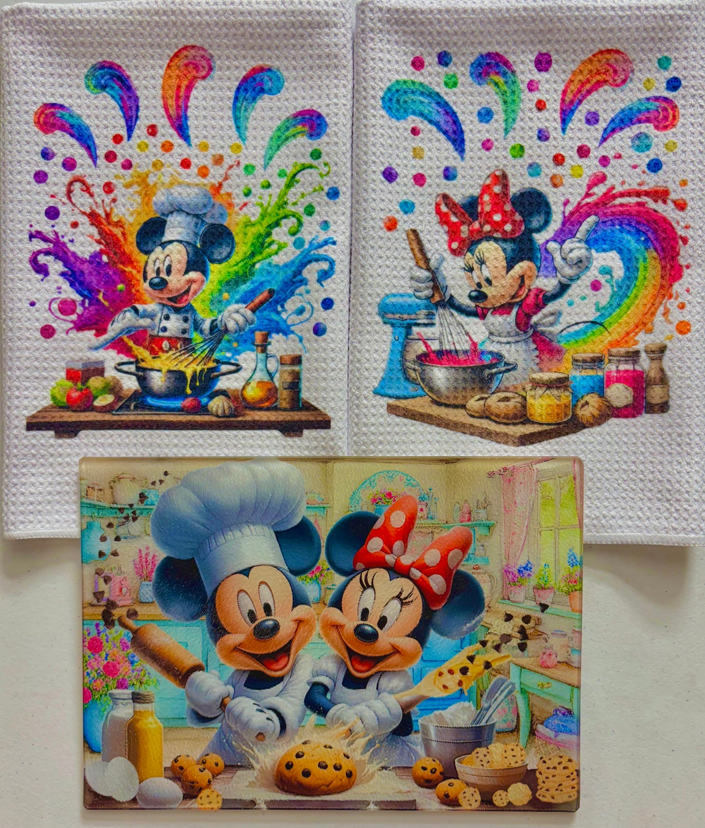 KITCHEN SET -CARTOON CHARACTER MOUSE RAINBOW (3 PIECE)