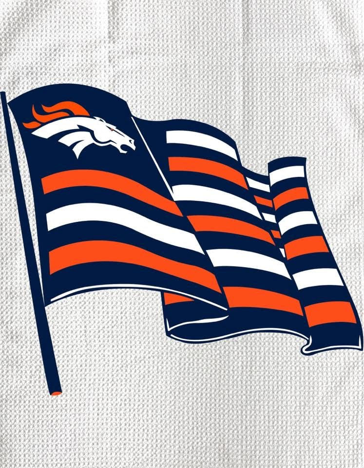 TOWELS - FOOTBALL DENVER BRONCOS FLAG