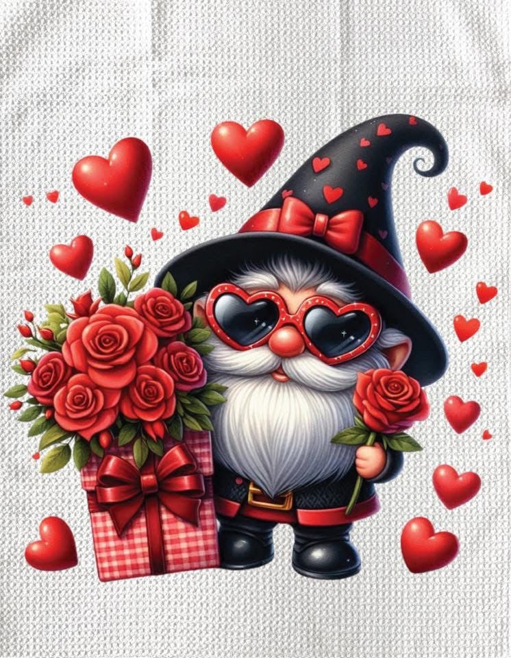 Towels - GNOME VALENTINES (BLACK HATS)