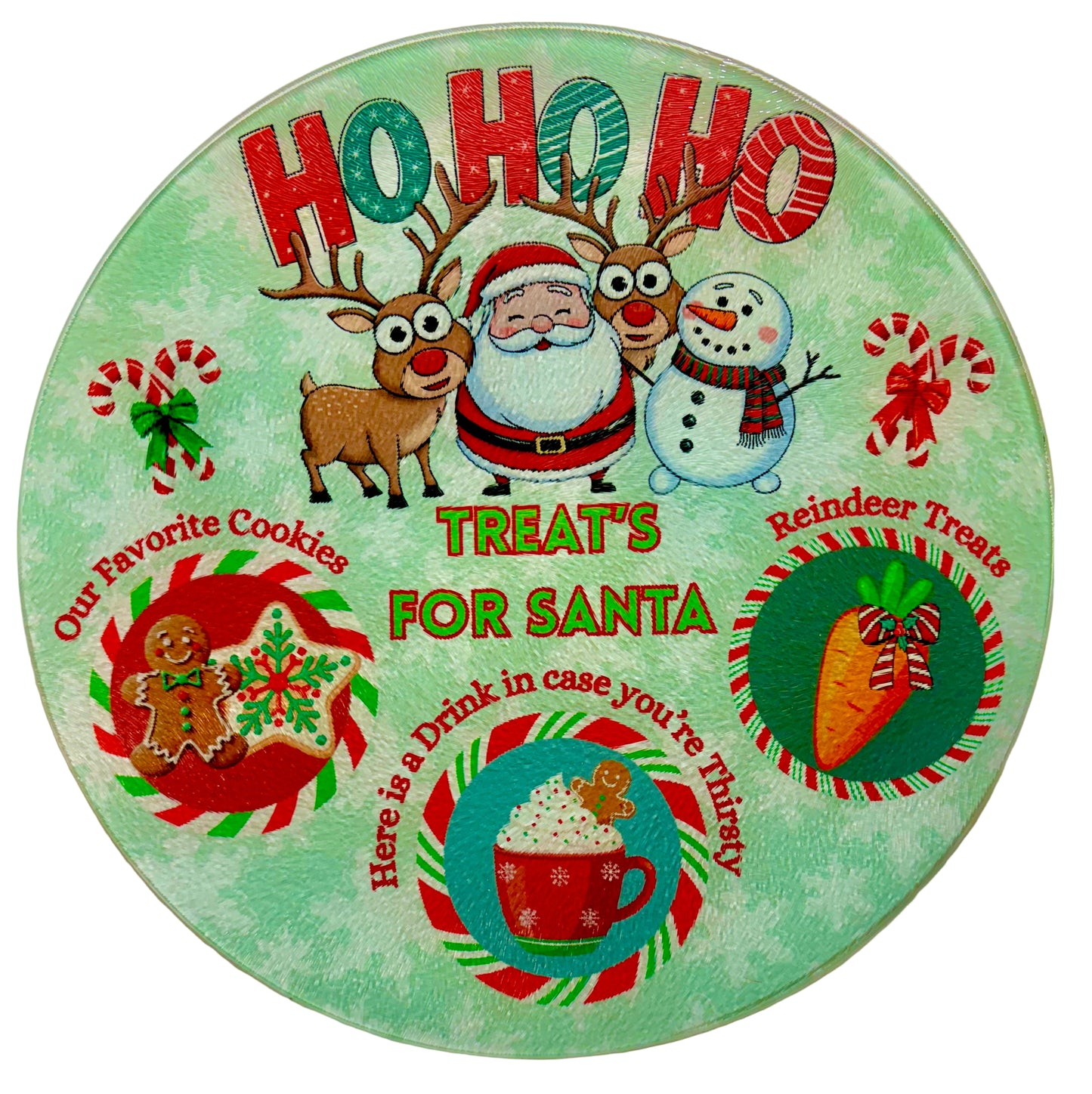 SANTA PLATE - TREATS FOR SANTA HO HO HO