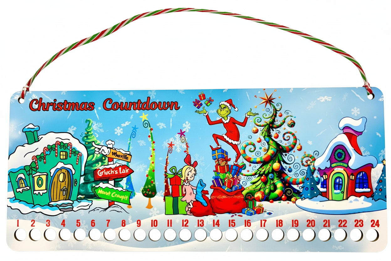 CANDY CANE COUNTDOWN - GRINCH ON PRESENTS