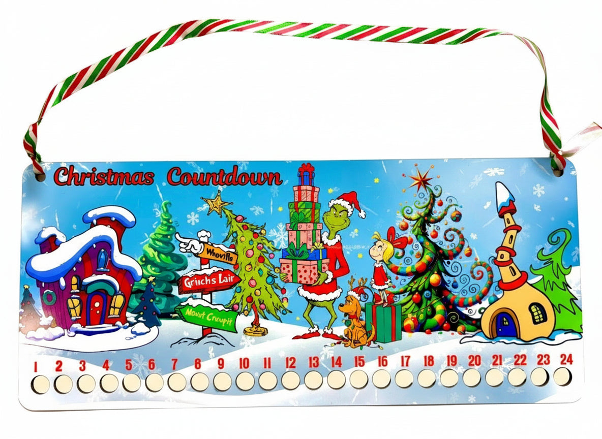 CANDY CANE COUNTDOWN - GRINCH HOLDING PRESENTS