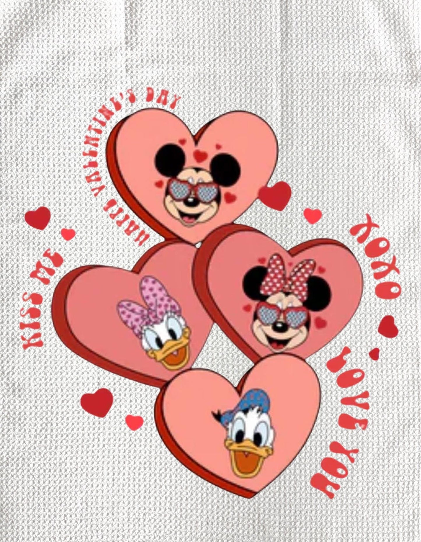TOWELS - VALENTINE'S MICKEY MOUSE & FRIENDS
