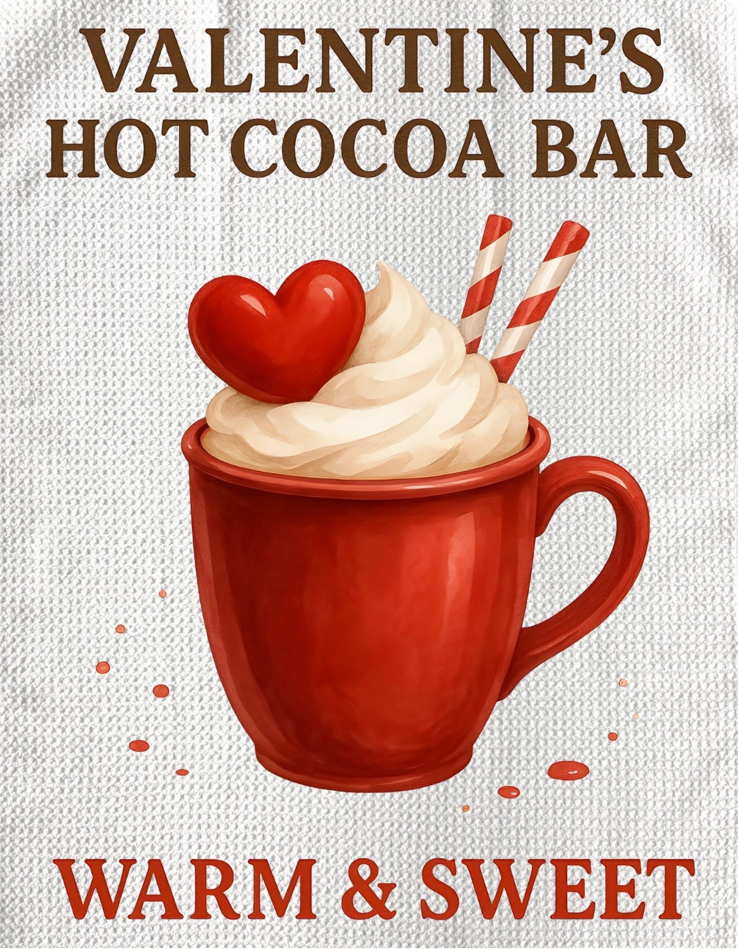 TOWELS - VALENTINE'S HOT COCOA BAR