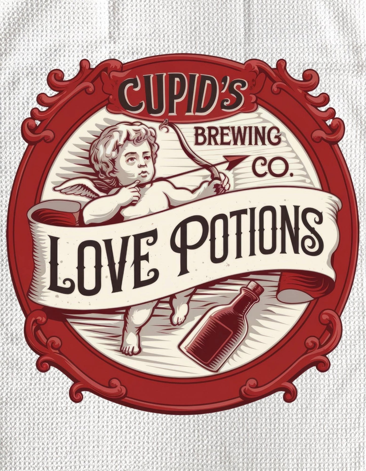 TOWELS - VALENTINE'S CUPID'S LOVE POTIONS