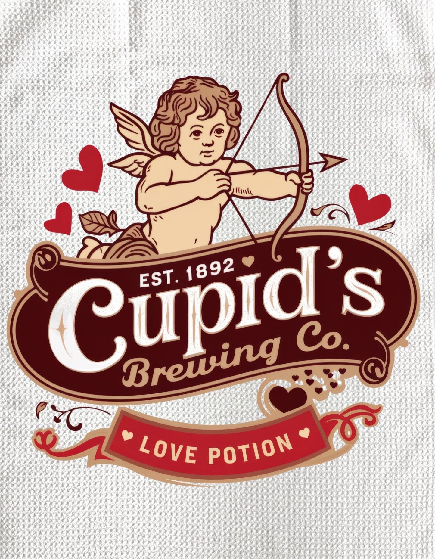 TOWELS - VALENTINE'S CUPID'S BREWING
