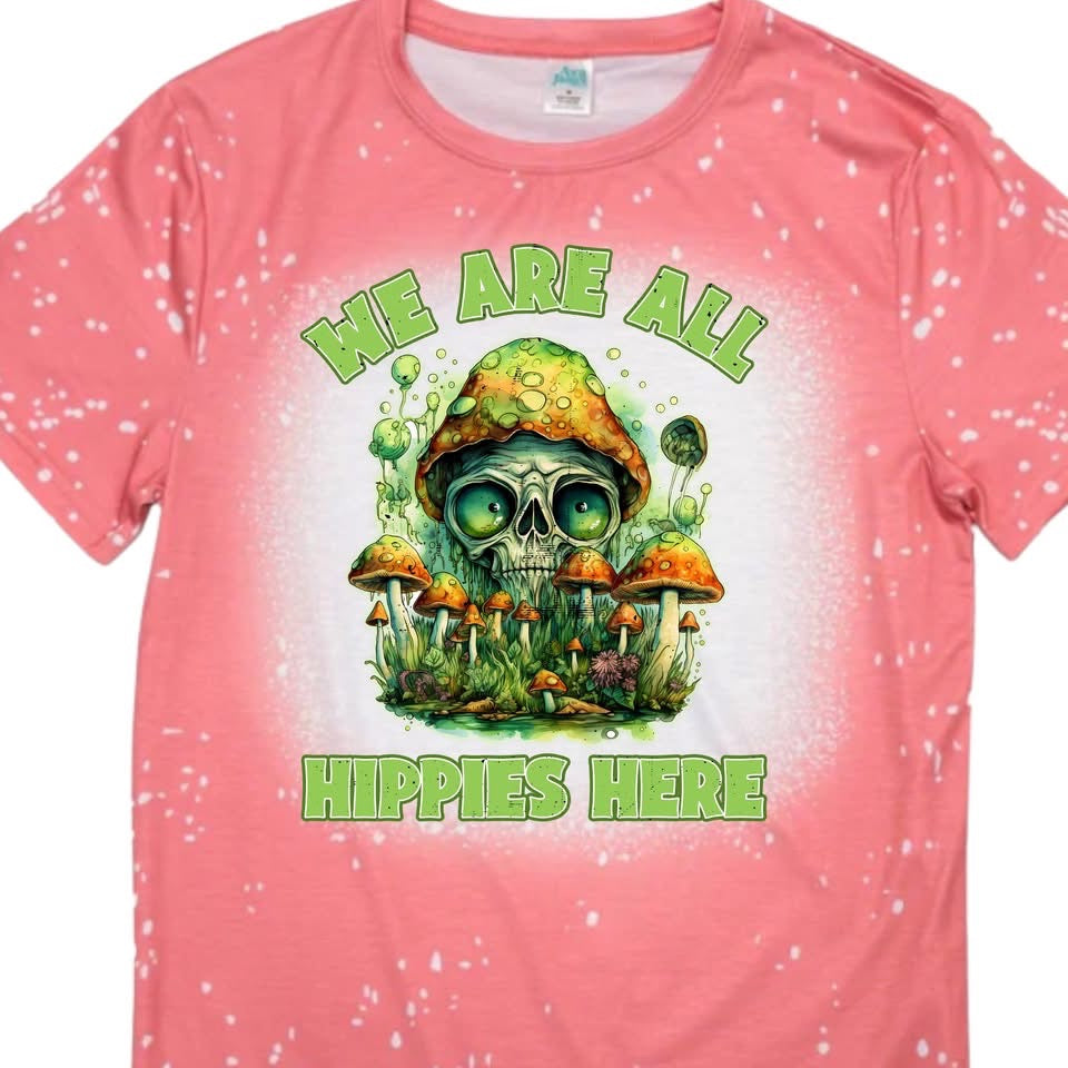 T-Shirts Faux Bleached - HIPPIE HERE