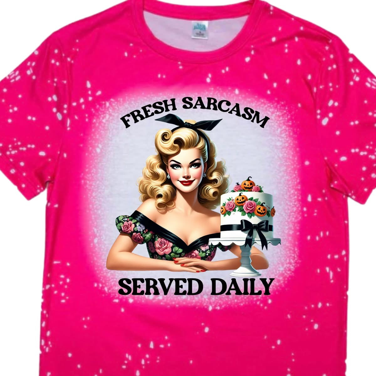 T-Shirts Faux Bleached - LADY/VINTAGE HOUSE WIVES SARCASM