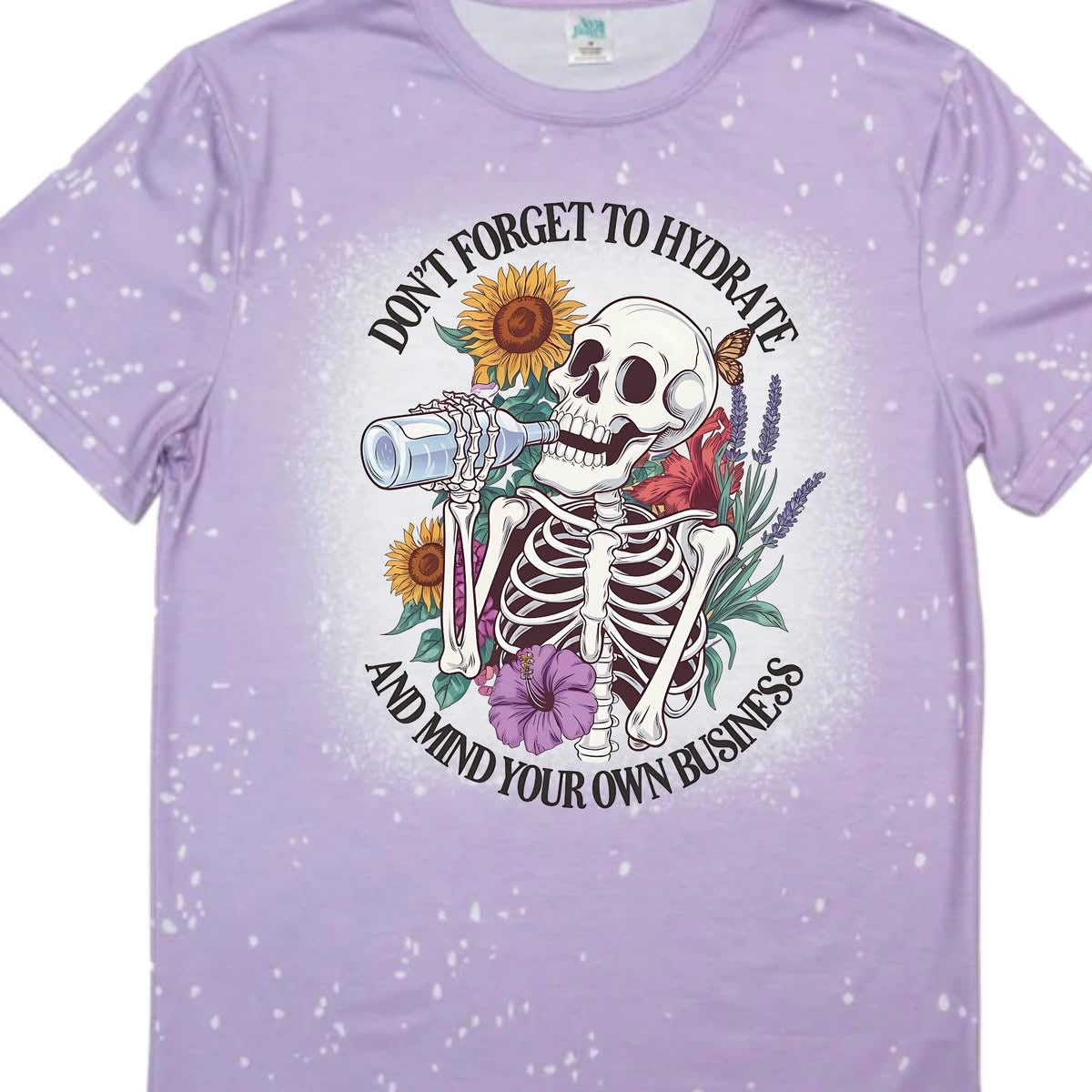 T-Shirts Faux Bleached - SKELETON HYDRATE