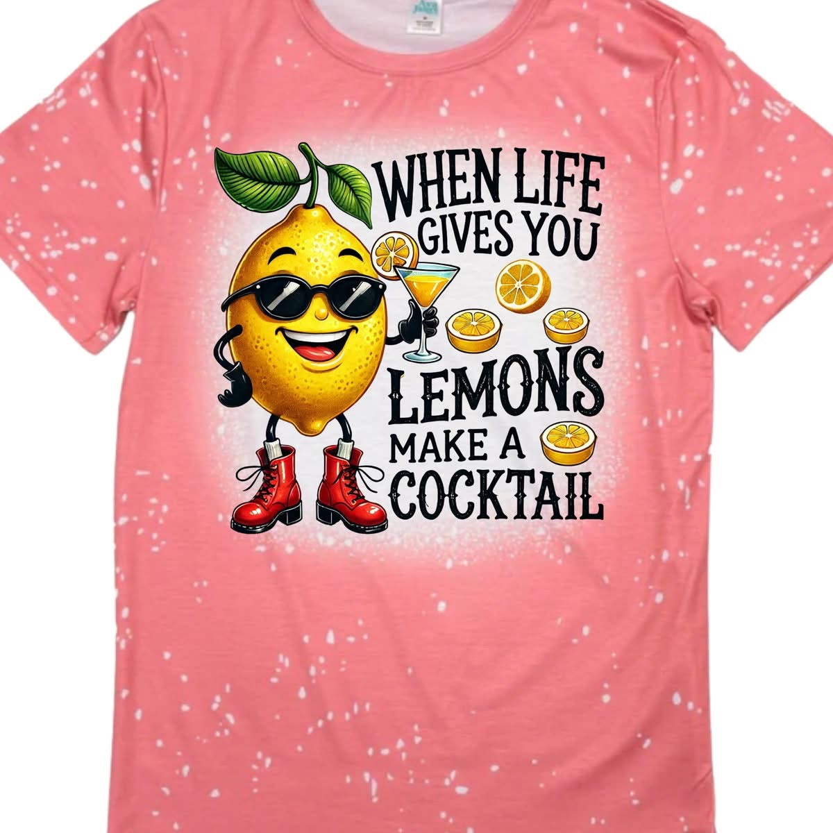 T-Shirts Faux Bleached - LEMONS COCKTAIL