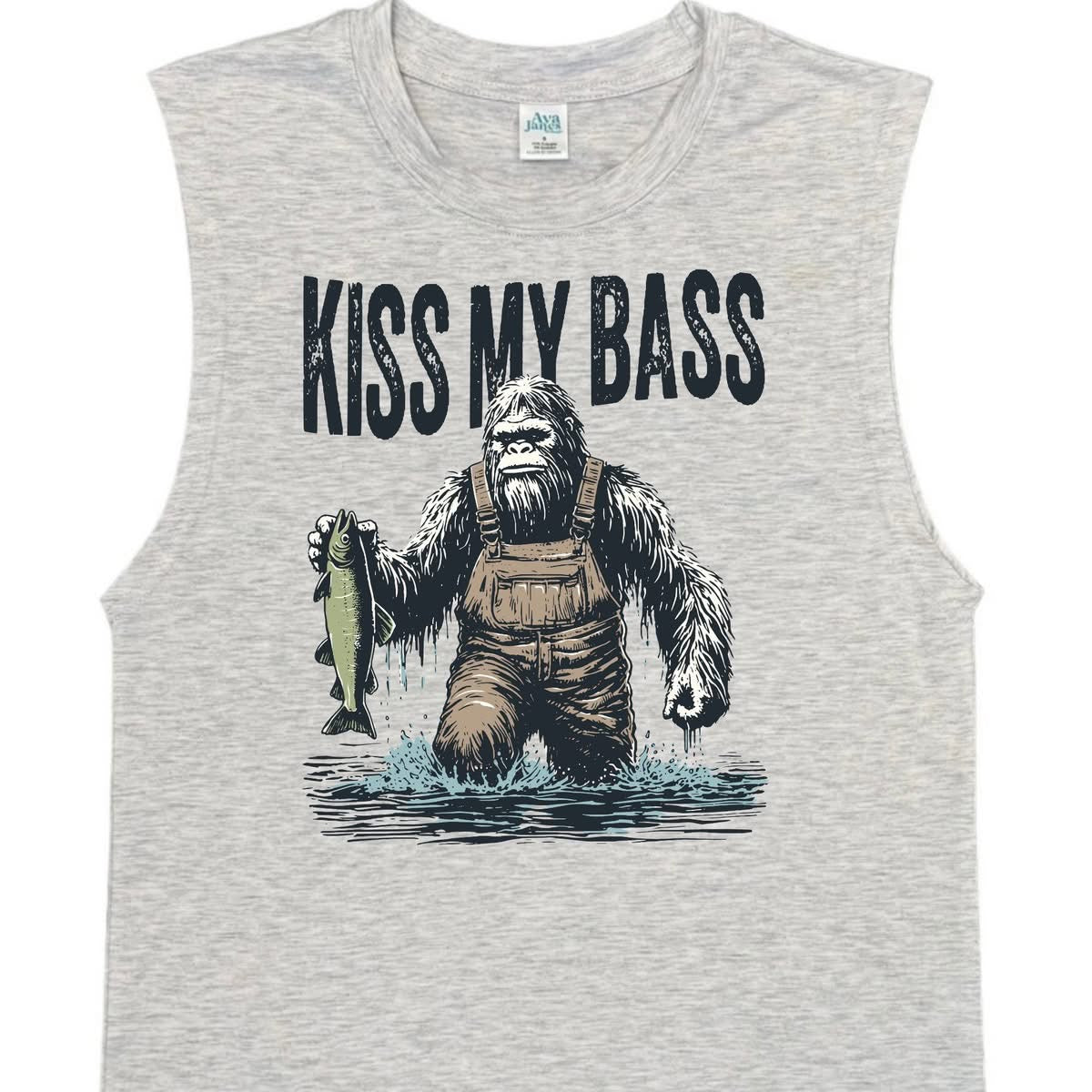 TANK TOP: MEN'S MUSCLE - BIGFOOT KISS MY BASS