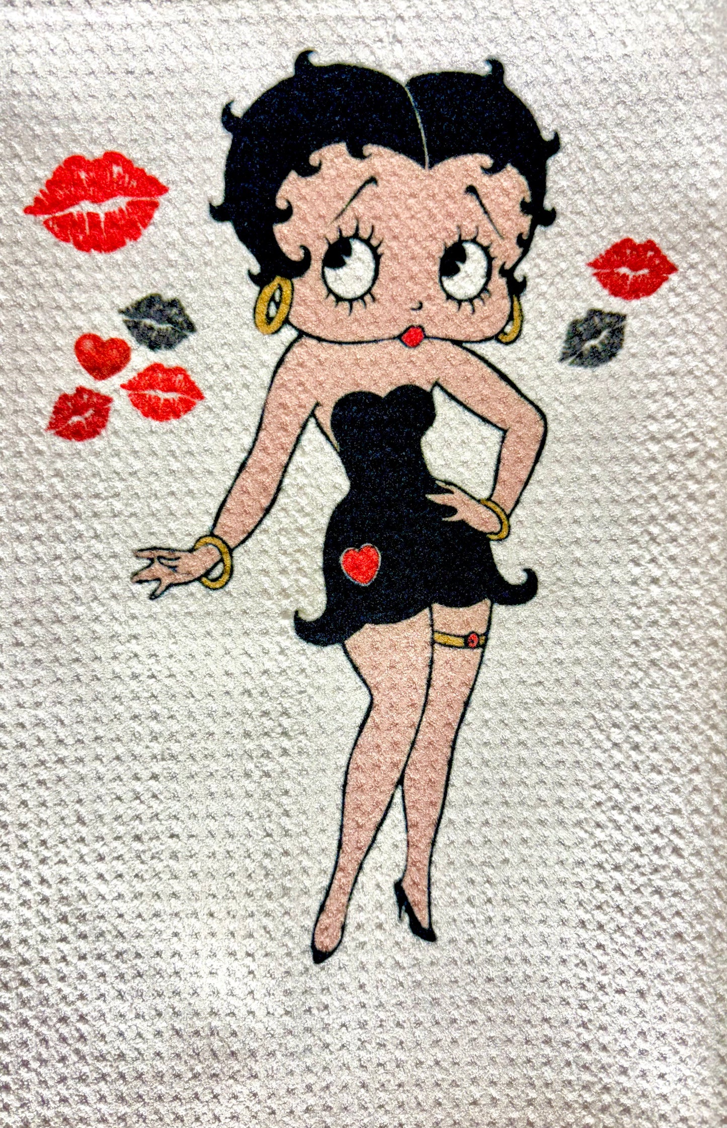 TOWELS - BETTY BOOP BLACK DRESS