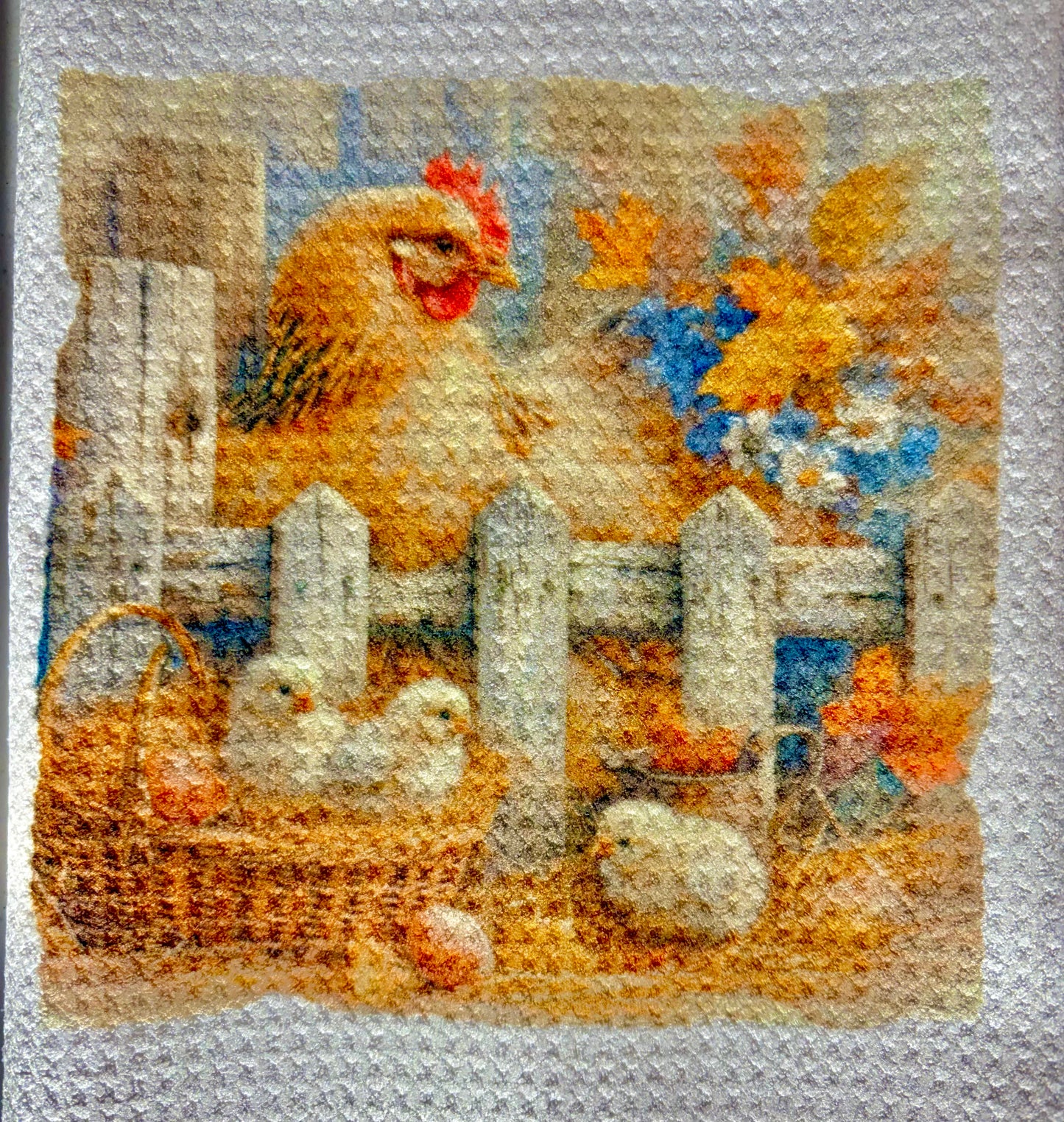TOWELS - CHICKEN/ROOSTER NATURAL CHICKS