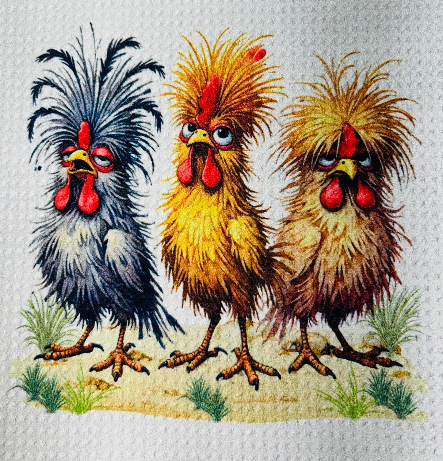 TOWELS - CHICKEN/ROOSTER SILLY FRIENDS