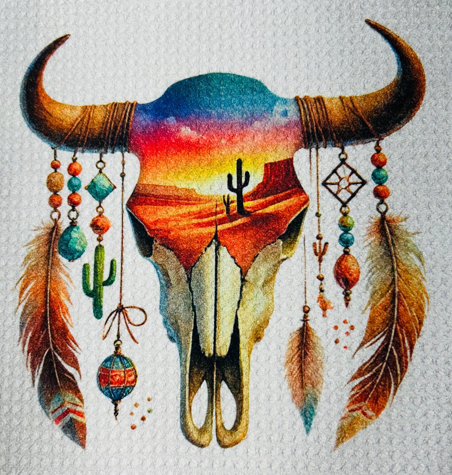 TOWELS - SOUTHWEST SKULLS SUNSET