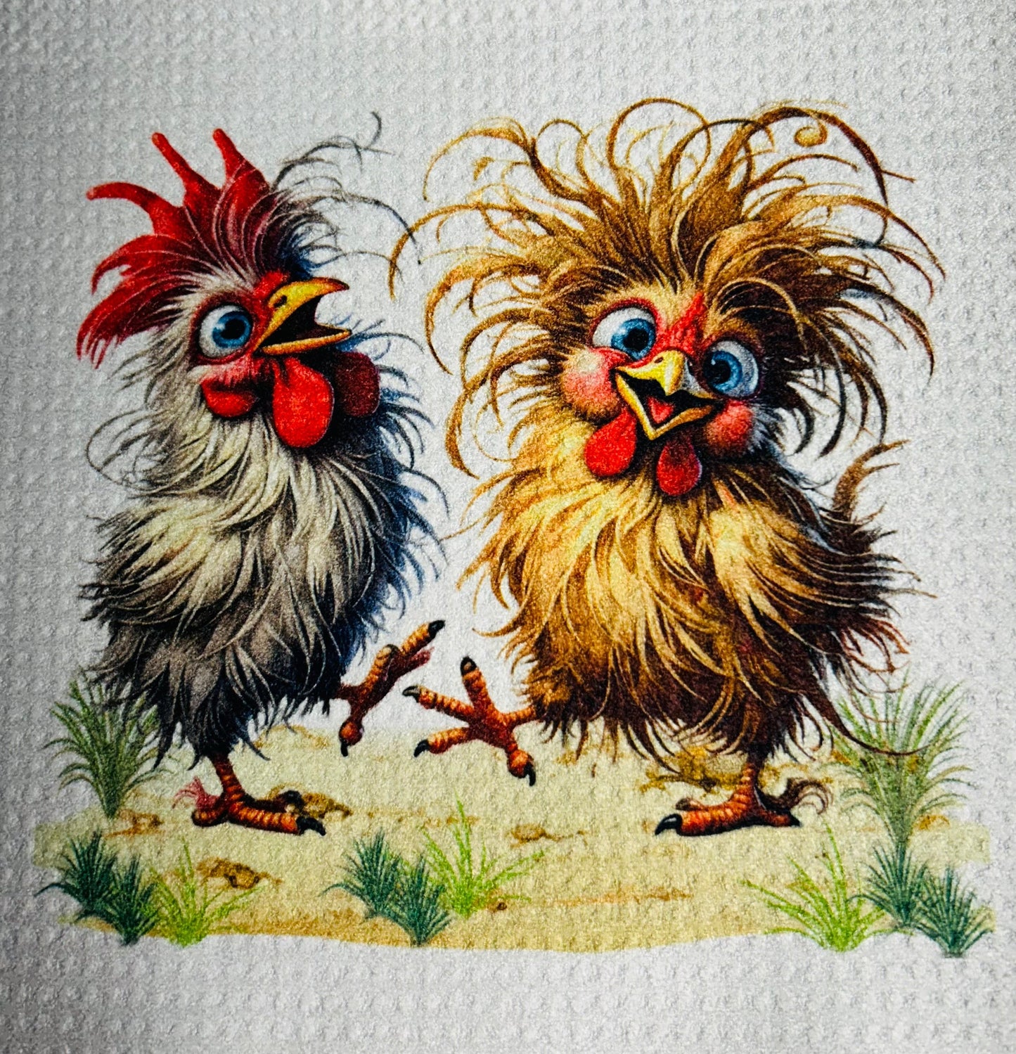 TOWELS - CHICKEN/ROOSTER SILLY BESTIES