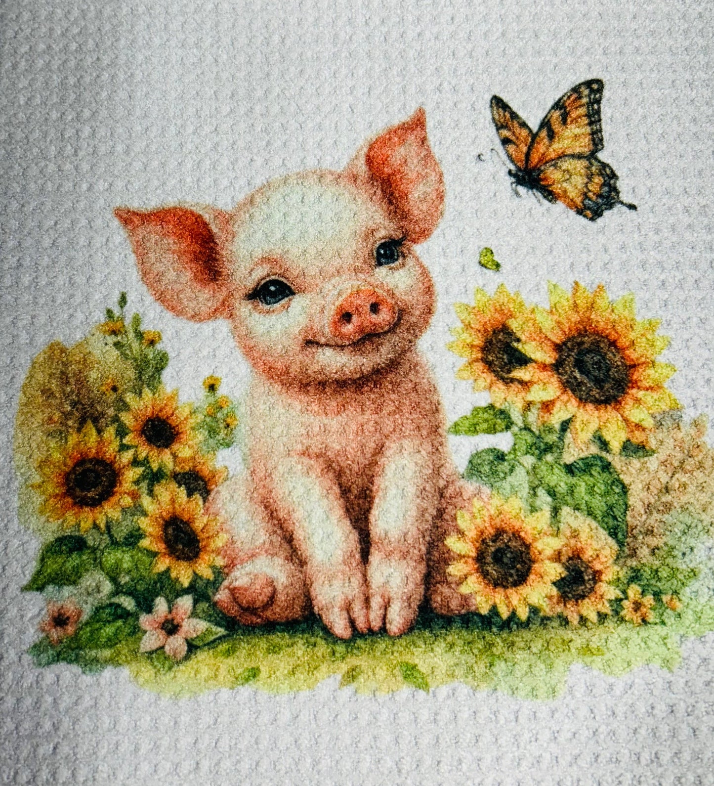 TOWELS - PIGS SUNFLOWERS