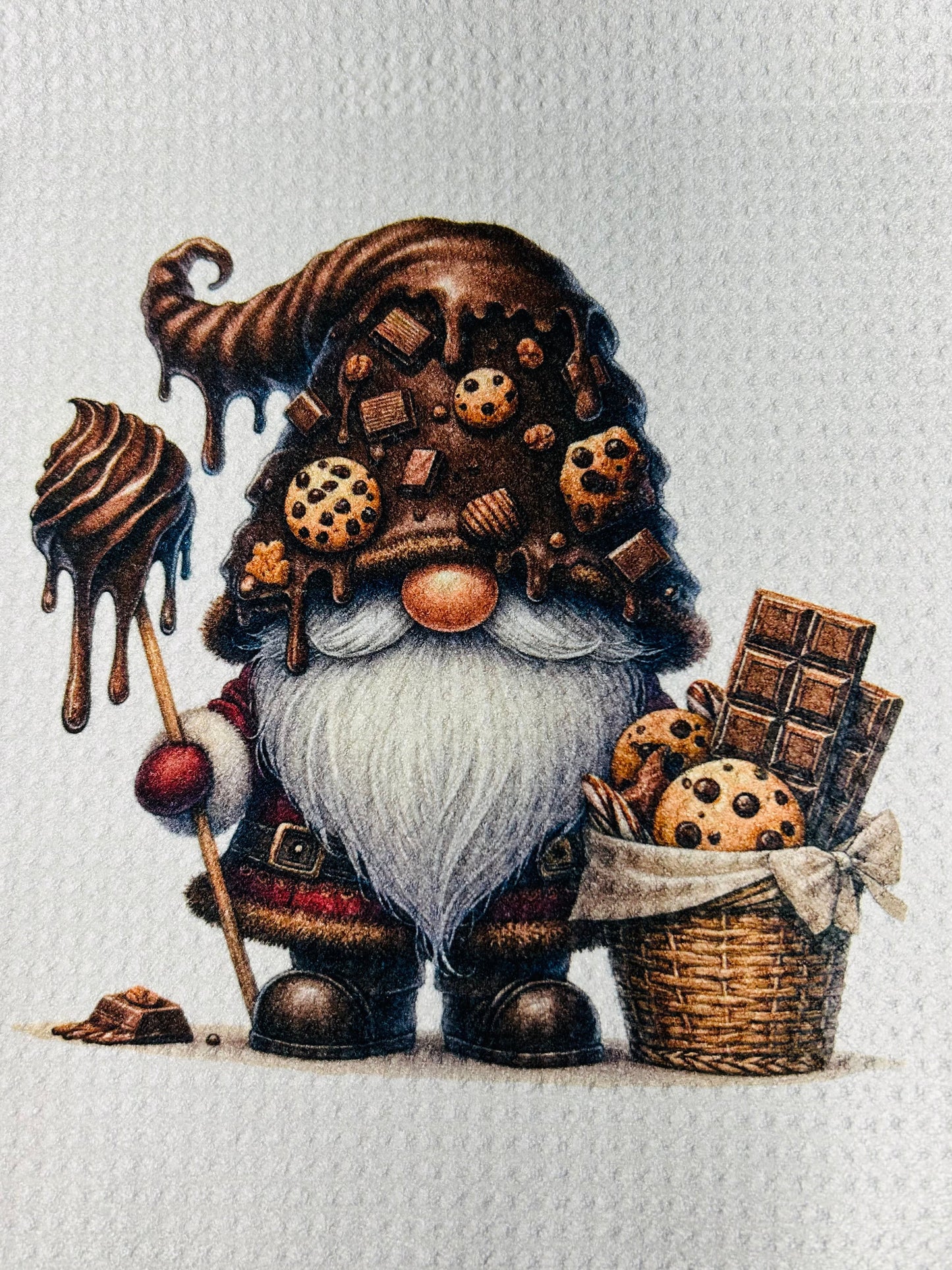 TOWELS - GNOME CHOCOLATE STRAWBERRY ON STICK