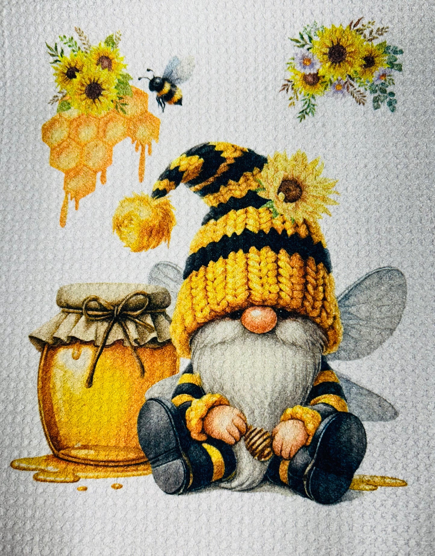 TOWELS - GNOME BEES/HONEY LARGE JAR