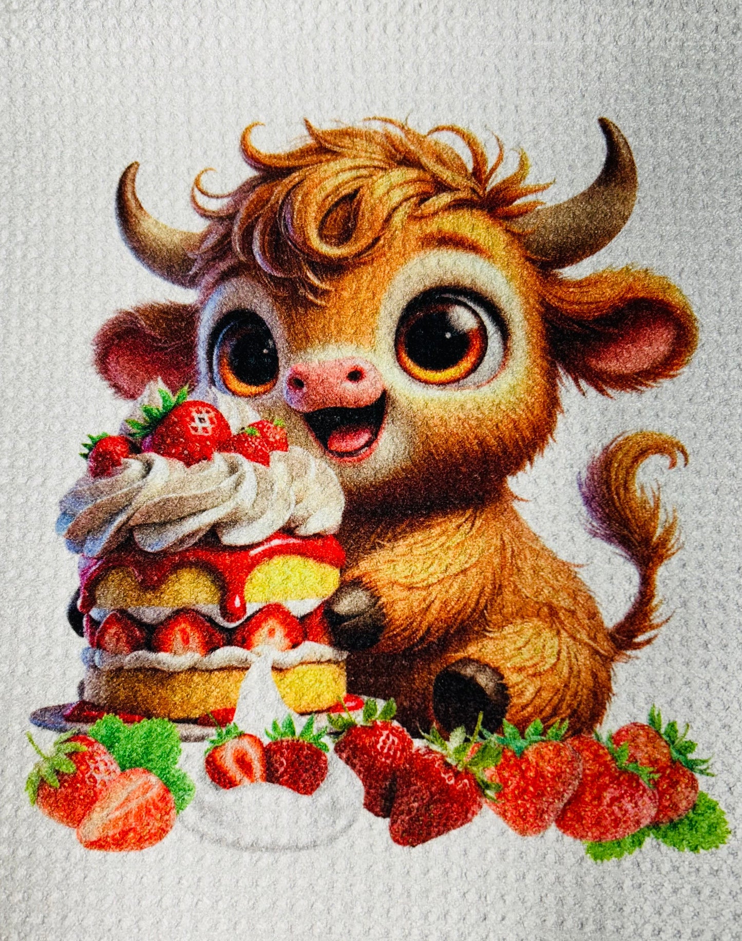 TOWELS - HIGHLAND COW SWEETS SHORTCAKE