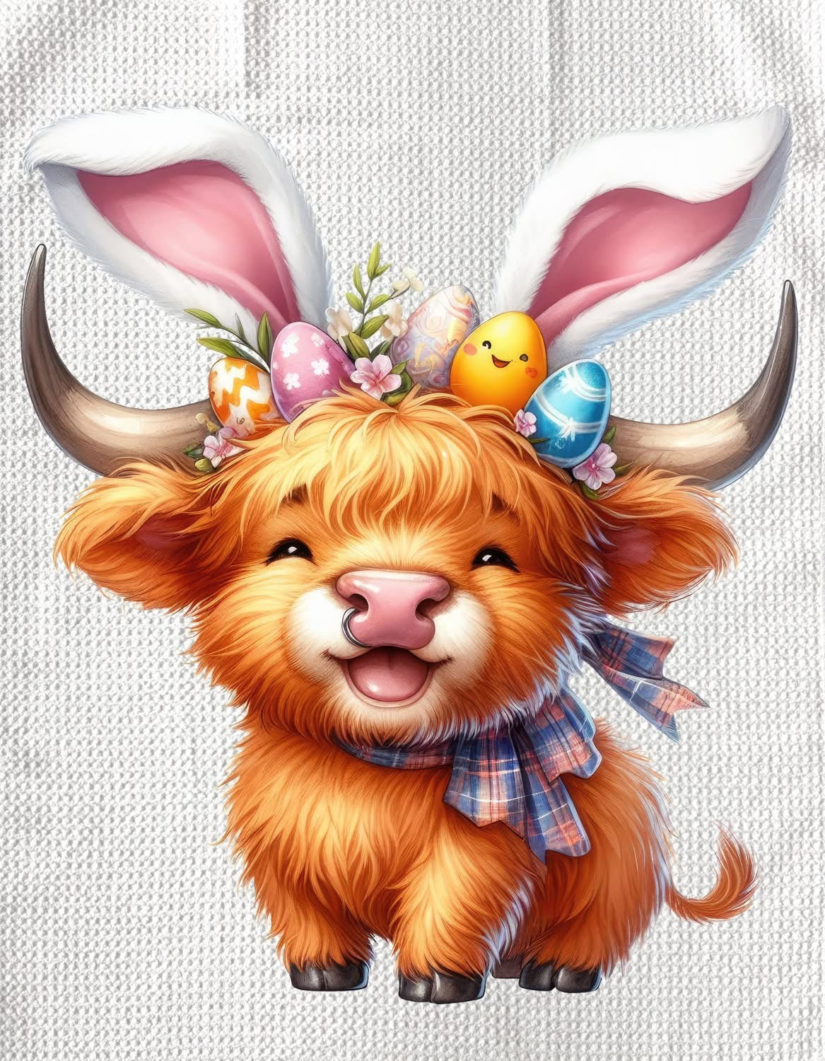 TOWELS - HIGHLAND COW EASTER FLOPPY EARS
