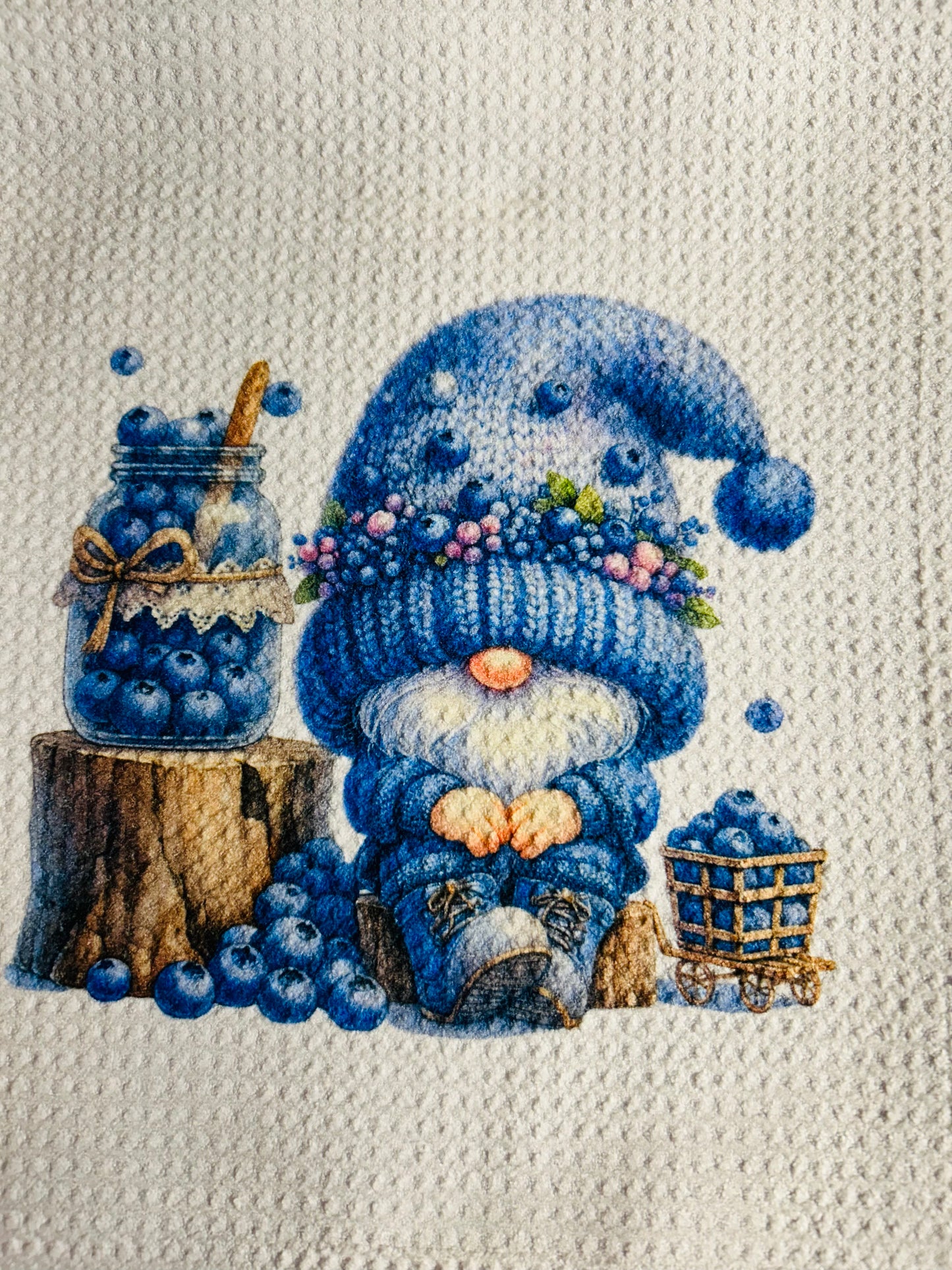 TOWELS - GNOME FRUITS BLUEBERRY SITTING