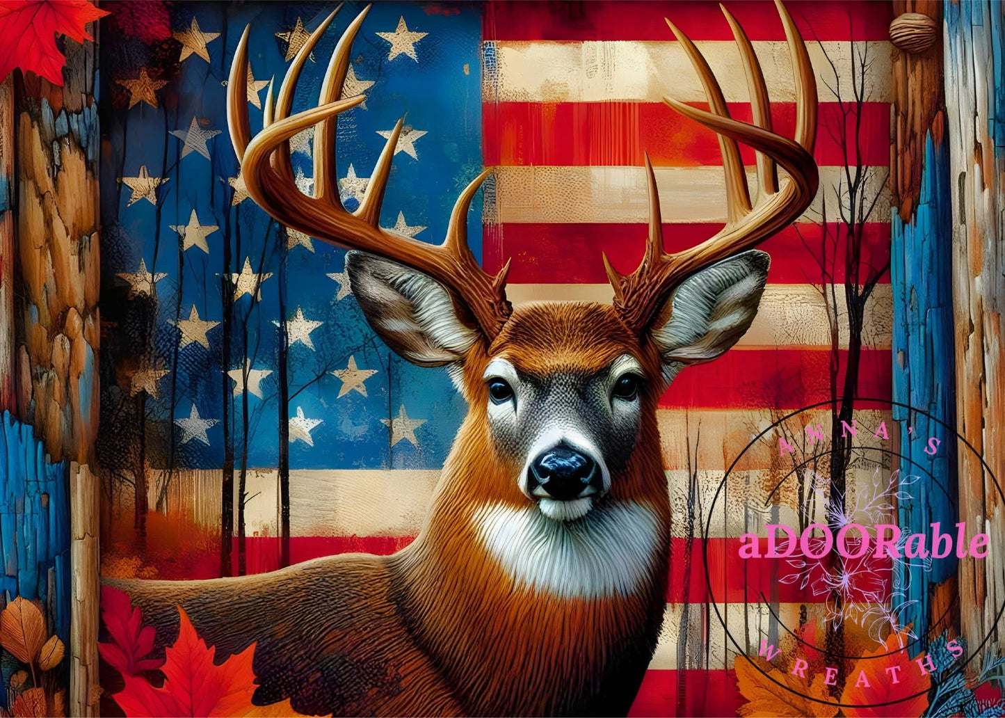 Tempered Glass Cutting Board Deer American Wood Frame
