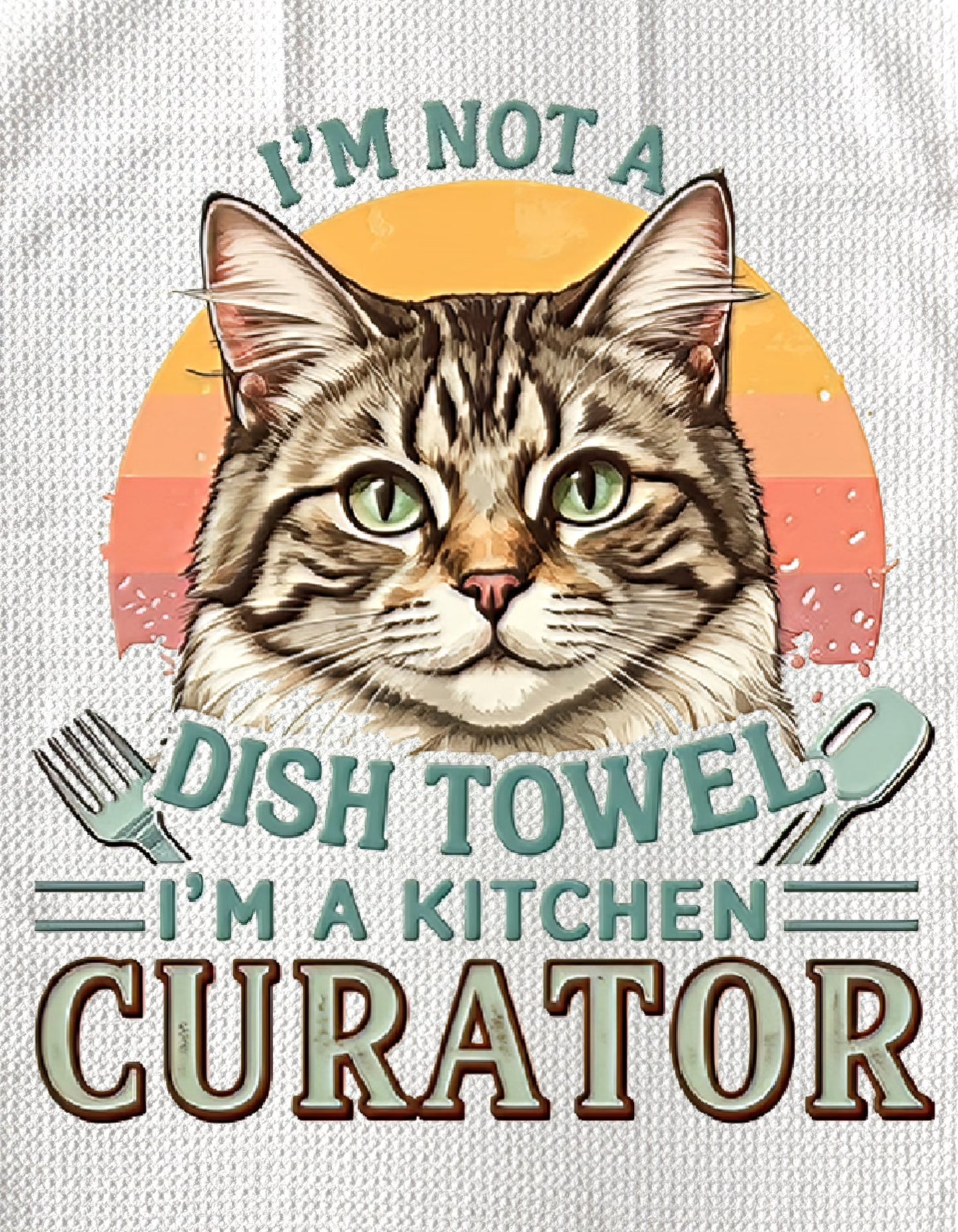 TOWELS - FUNNY SAYING CAT CURATOR